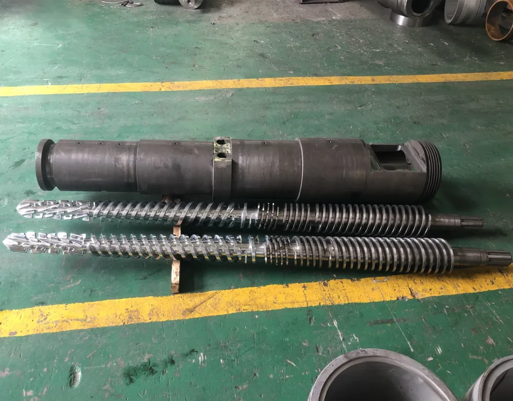 Screw and Barrel for SJSZ65 PVC Conical Twin Screw Plastic Extruder