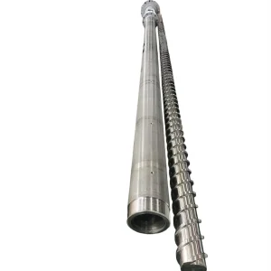 Bimetallic Single Vent Screw and Barrel for Recycling Machines with Cooling System