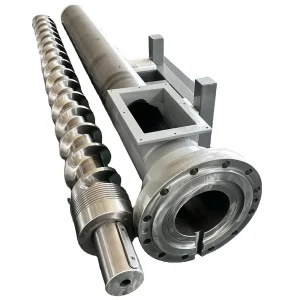 Bimetallic Single Extruder Screw and Barrel with Alloy Coating for Waste Recycling