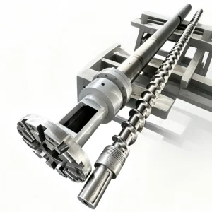 Bimetallic Single Extruder Screw and Barrel with Alloy Coating for Waste Recycling